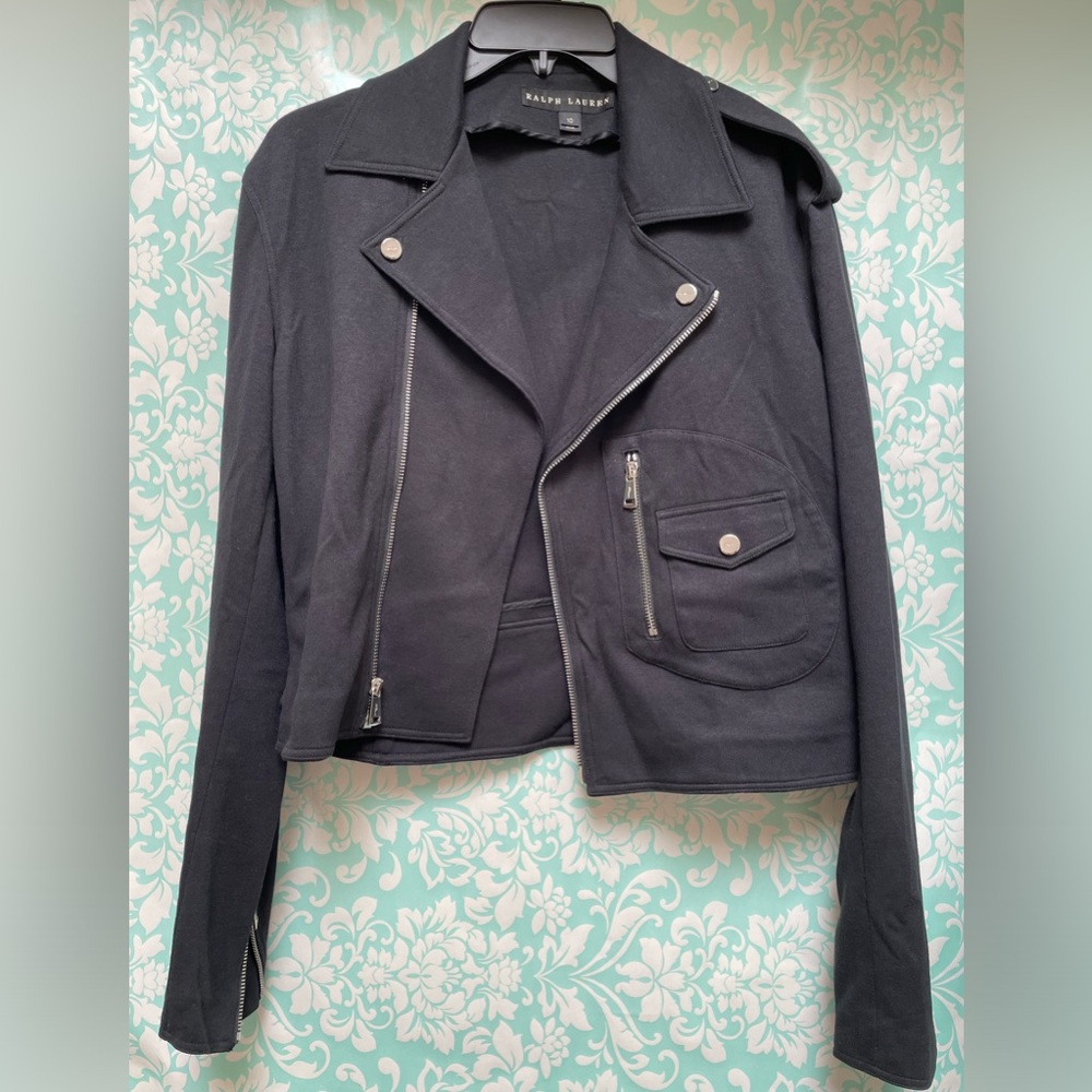 EUC Ralph Lauren Black Label, Black Moto Jacket 🧥